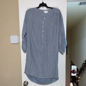 Blue/White striped high low dress!